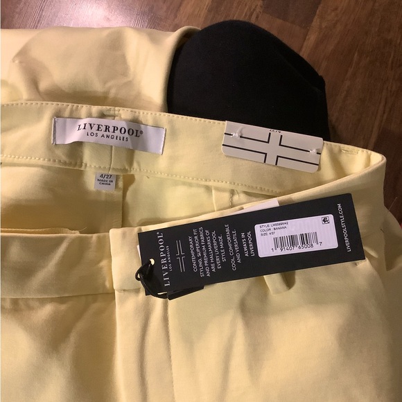 NWT LIVERPOOL LA Kelsey Trouser in banana - Picture 4 of 5